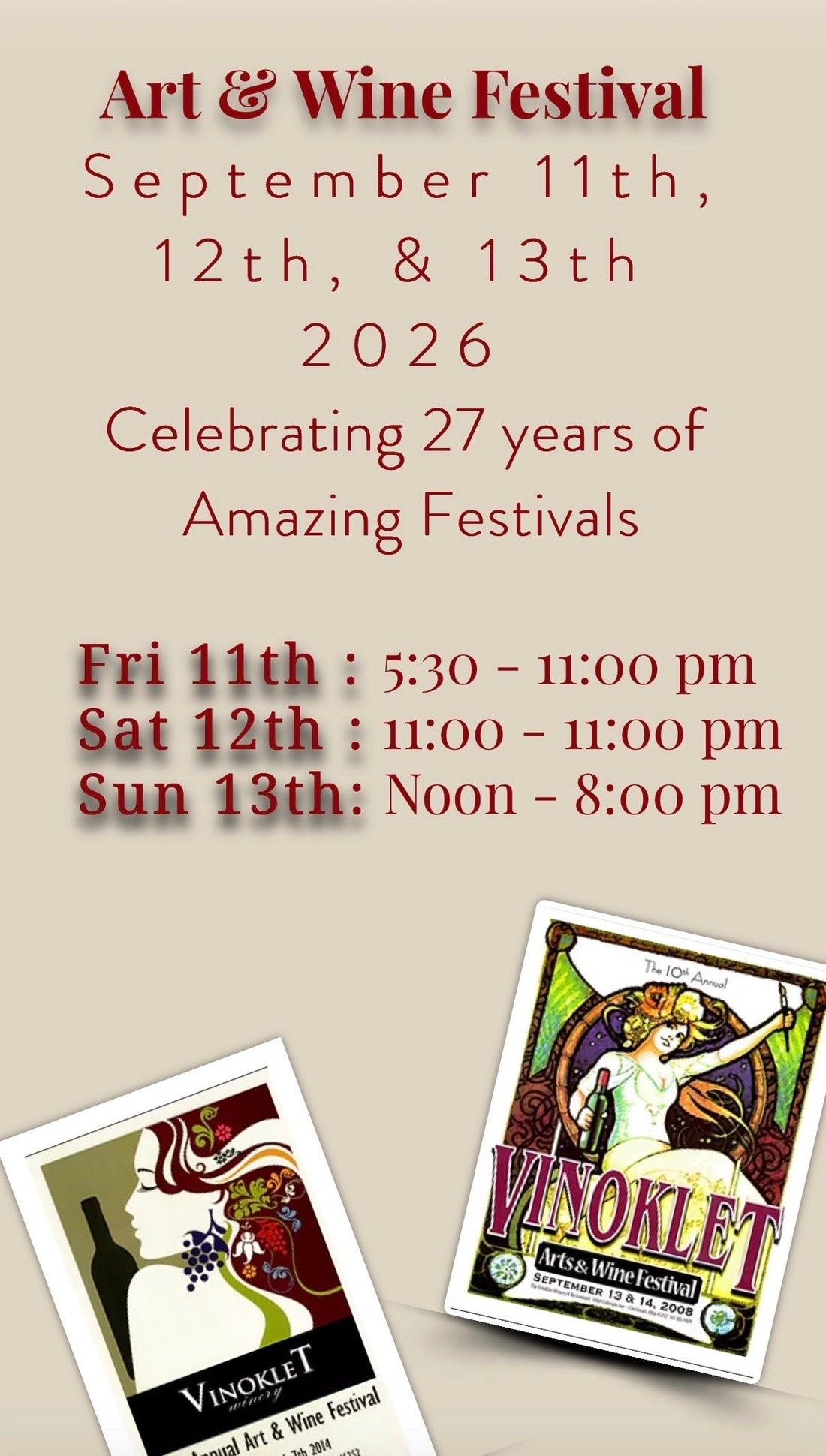 Vinoklet Wine Festival September 11-13