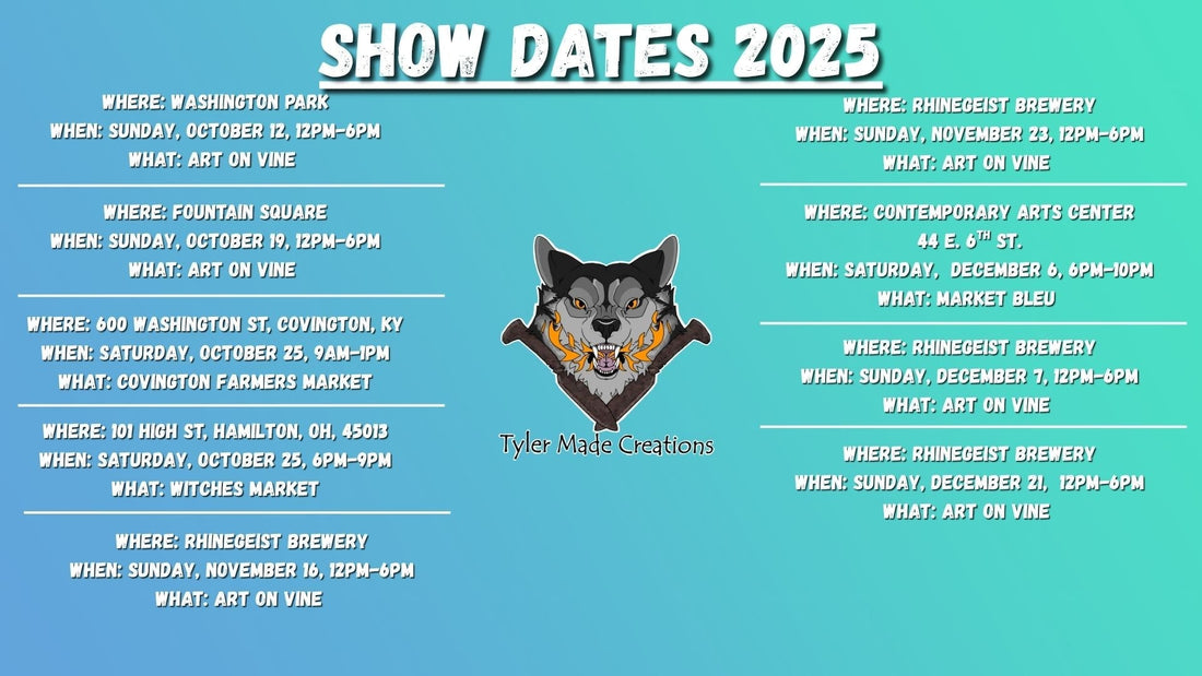 Updated Show Schedule 2025